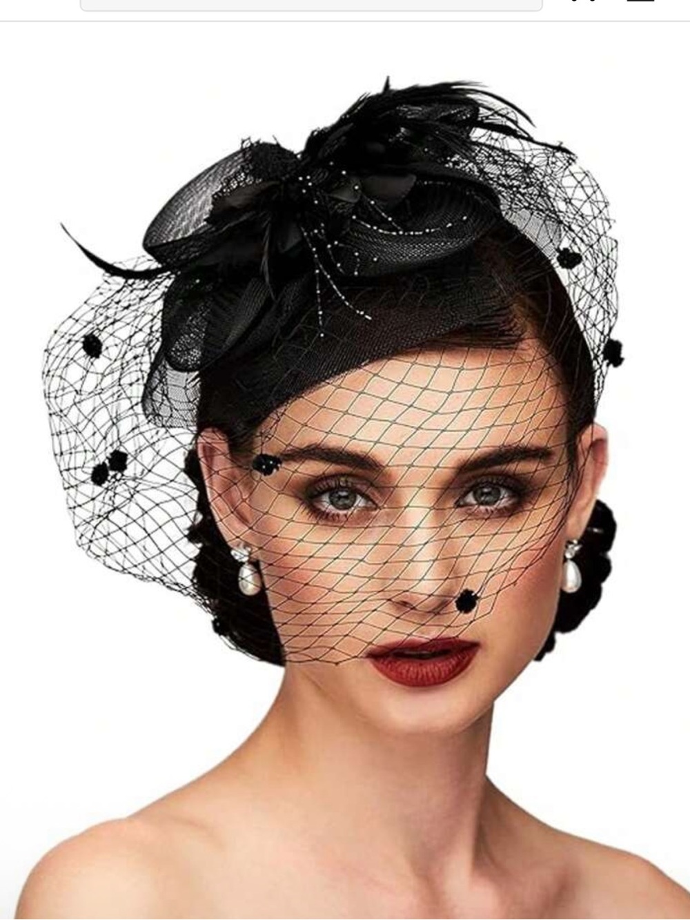 Nwt Birdcage Veil Hair Clip
